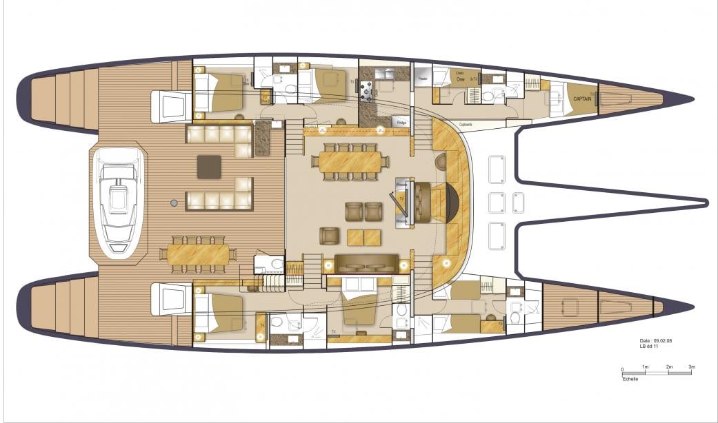 JFA catamaran yacht MASHUA BLUU interior