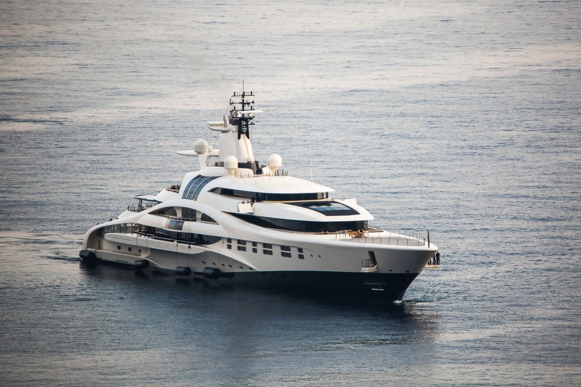 Attessa V Yacht • Blohm and Voss • 2010 • Value $200M • Owner Dennis Washington