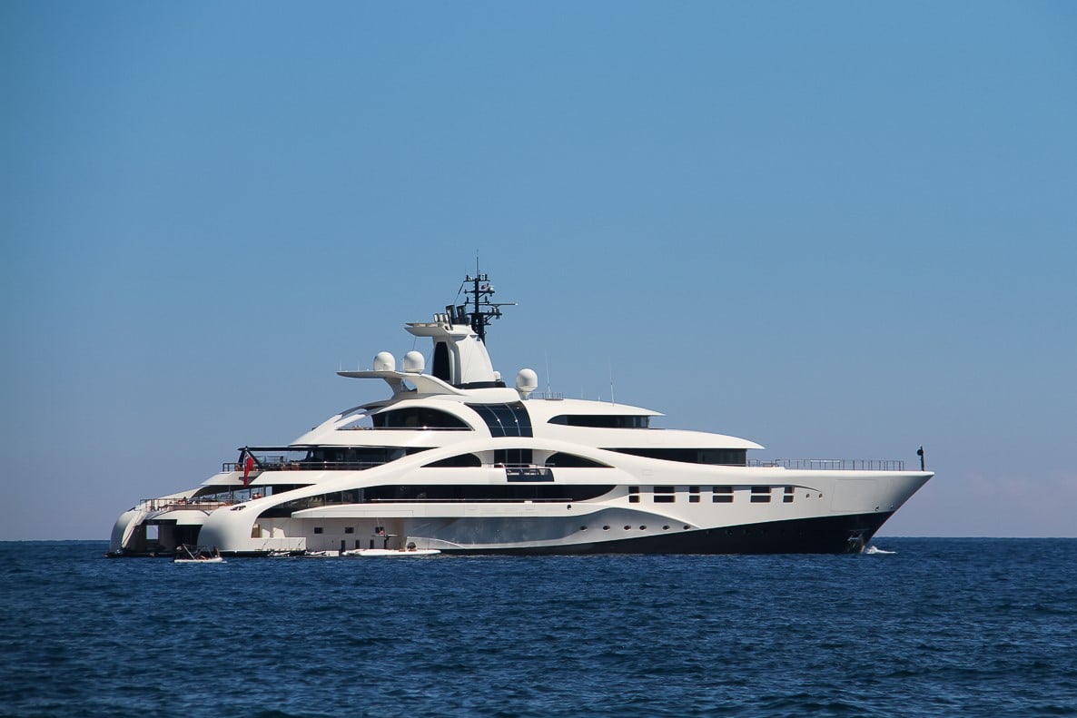 Attessa V Yacht • Blohm and Voss • 2010 • Value $200M • Owner Dennis Washington