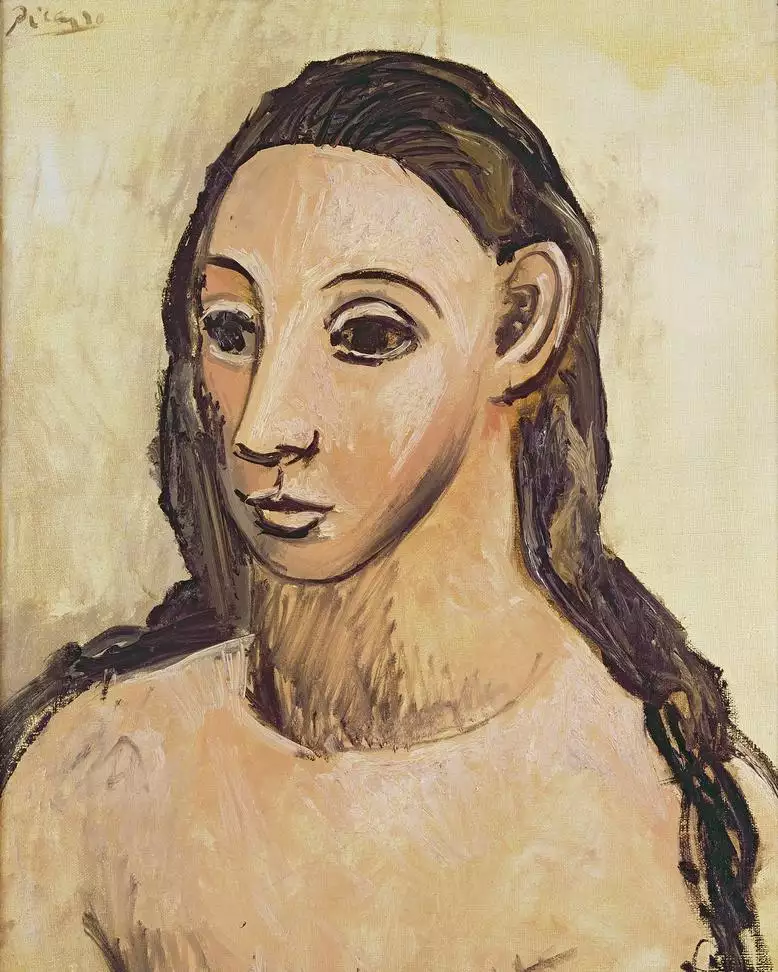 Busto de mujer joven (1906) van Pablo Picasso