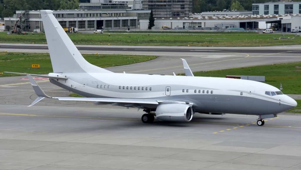 N1TS Boeing 737 BBJ Thomas Siebel avión privado 