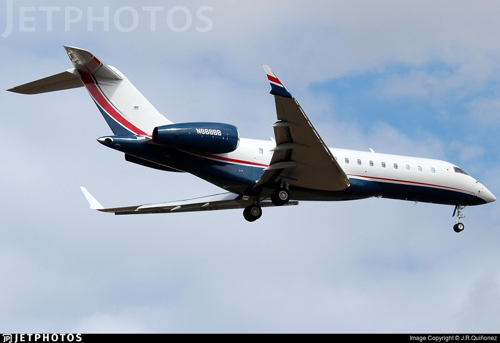 N668BB Бизнес-джет Bombardier Global 6000 Феликс Бейкер