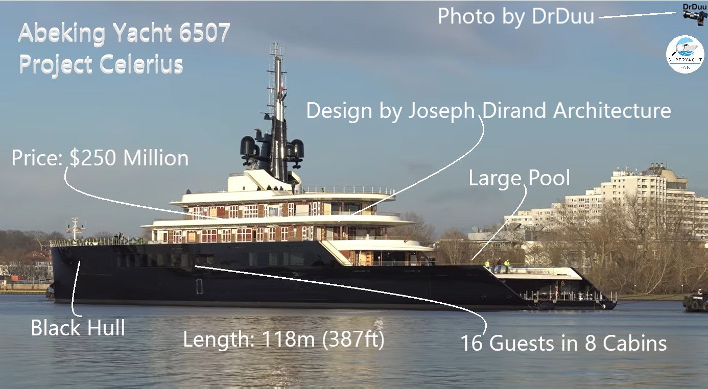 Progetto 6507 Abeking Yacht Infografica