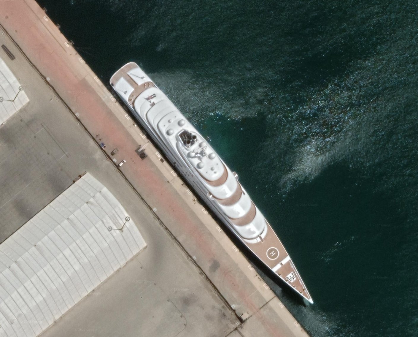 Emplacement du yacht Azzam Khalifa Port Abu Dhabi
