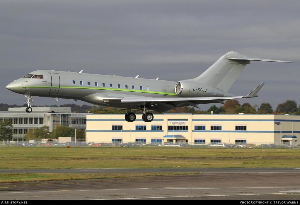 C-GFLU Бизнес-джет Bombardier GLobal 5500 Патрик Довиги