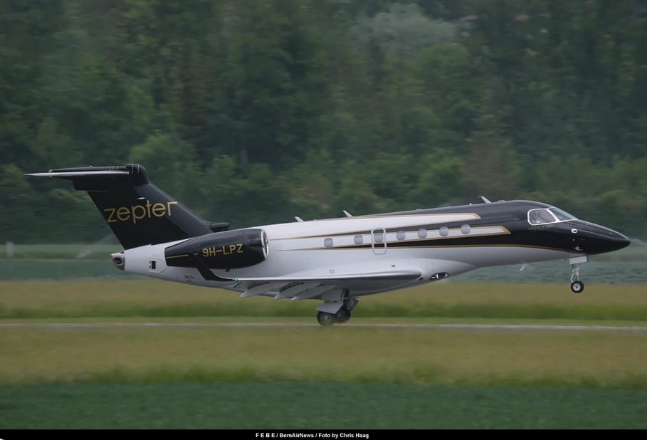 9H-LPZ Embraer Legacy Philip Zepter private jet