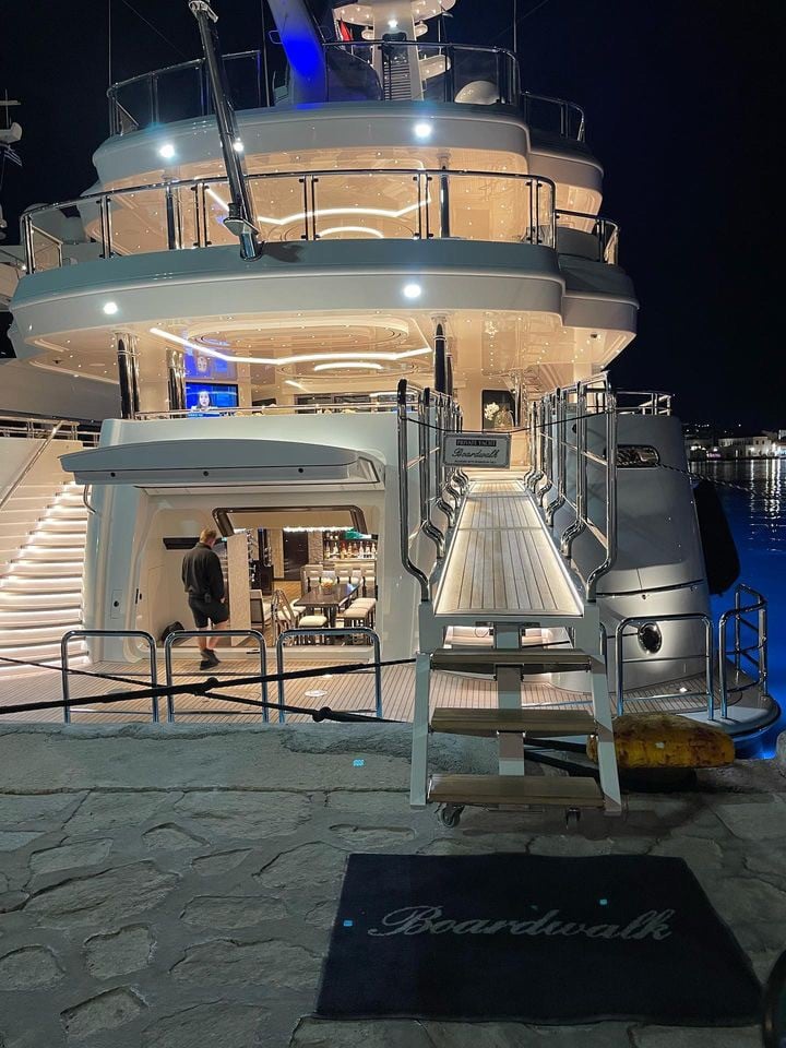 inside Boardwalk yacht Feadship
