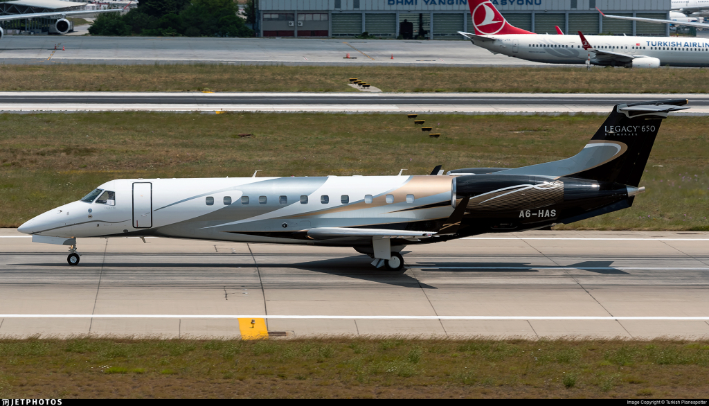 A6-HAS • Embraer Legacy 650 business jet • Owner Sajwani Family