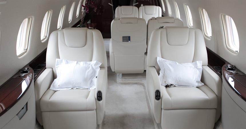 A6-HAS • Embraer Legacy business jet interior • Owner Sajwani Family